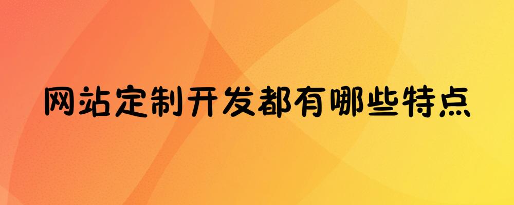 網(wǎng)站定制開發(fā)都有哪些特點